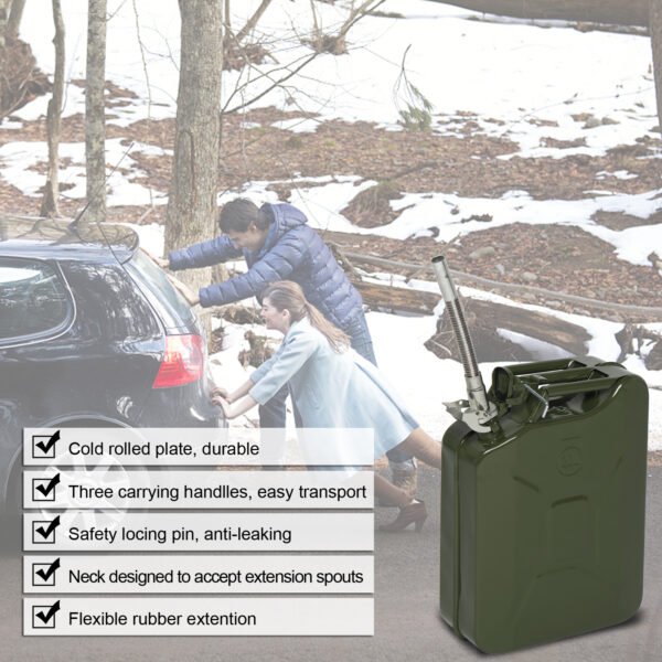 Fuel Storage Jerry Can with British Style Pour Tube 20L - Image 6