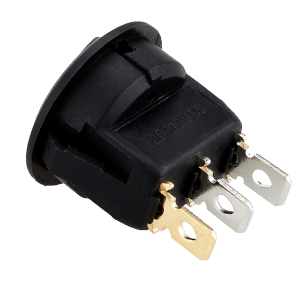 5PCS 12V ON/OFF Round Rocker Toggle Switch (Blue LED) - Image 3