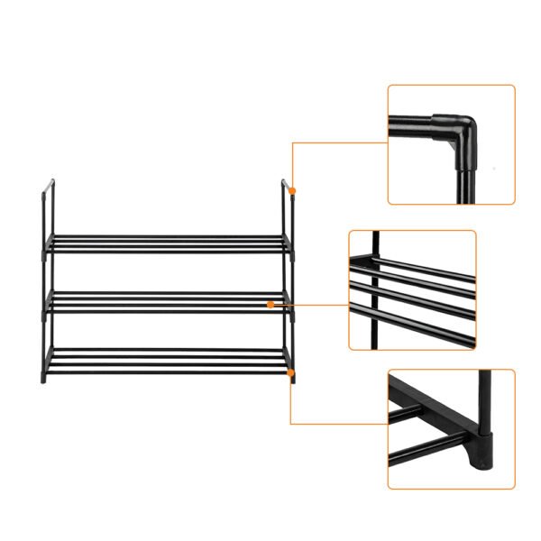 Shoe Rack - 3 Tier Stackable Storage Organiser - Image 5