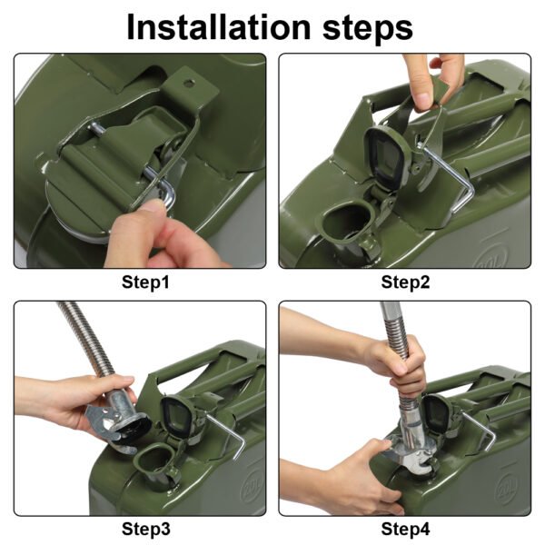 Fuel Storage Jerry Can with British Style Pour Tube 20L - Image 12
