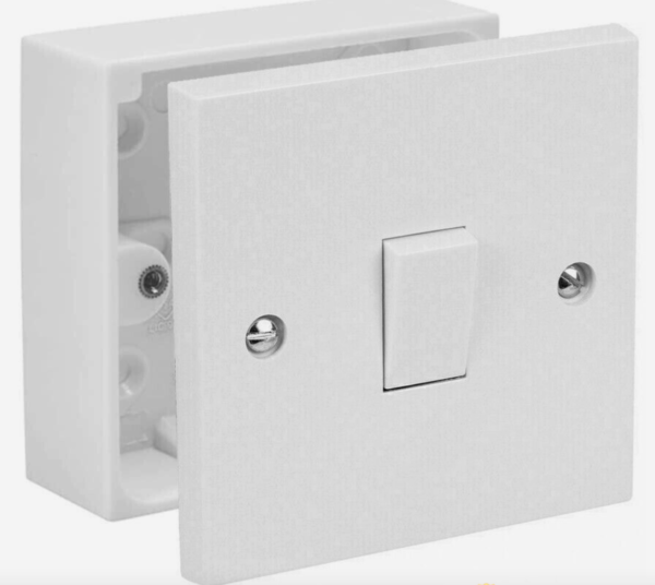 Single Light Switch & 25mm Back Box Pattress - Image 4