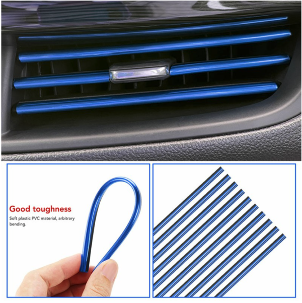 10x Car Air Conditioner Outlet Vent Trim Strip - Image 6