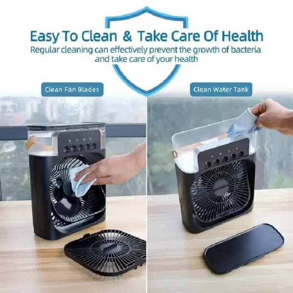 3in1 USB Fan Mist Air Conditioner with LED - Image 4