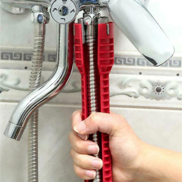 14-in-1 Tap Spanner & Pipe Wrench - Multifunction Faucet and Sink Basin Installer Tool - Image 13