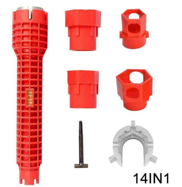 14-in-1 Tap Spanner & Pipe Wrench - Multifunction Faucet and Sink Basin Installer Tool - Image 15