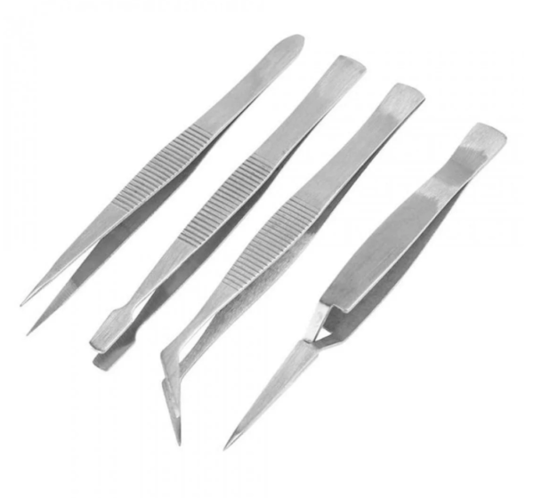 4PCS TWEEZER SET PRECISION BLACKSPUR - Image 2