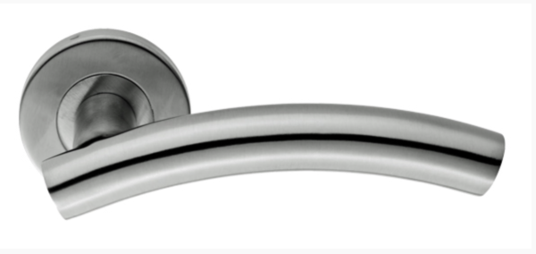 Arched Satin Stainless Steel Door Handles - Image 2