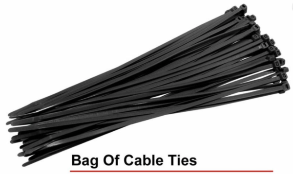 Cable Zip Ties Pack Of 75 Black/White - Image 4