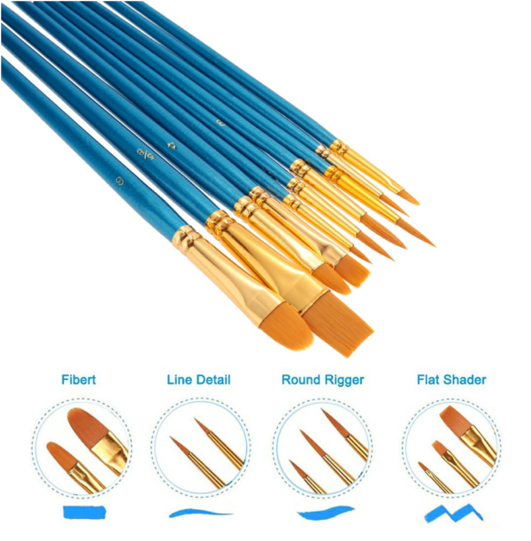 10 PCS ARTISTS PAINT BRUSH SET - Image 5