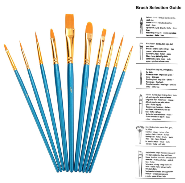 10 PCS ARTISTS PAINT BRUSH SET - Image 9