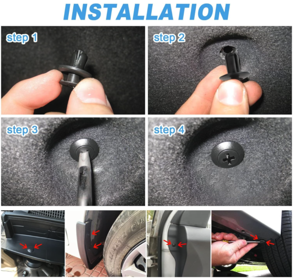 100pcs Fastener Clip Car Body Push Pin Rivet - Image 15