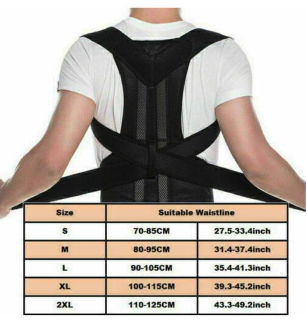 Neoprene Posture Corrector Lumbar Shoulder Support Belt - Image 2