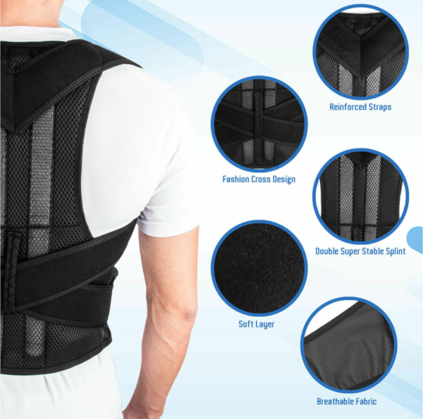 Neoprene Posture Corrector Lumbar Shoulder Support Belt - Image 5