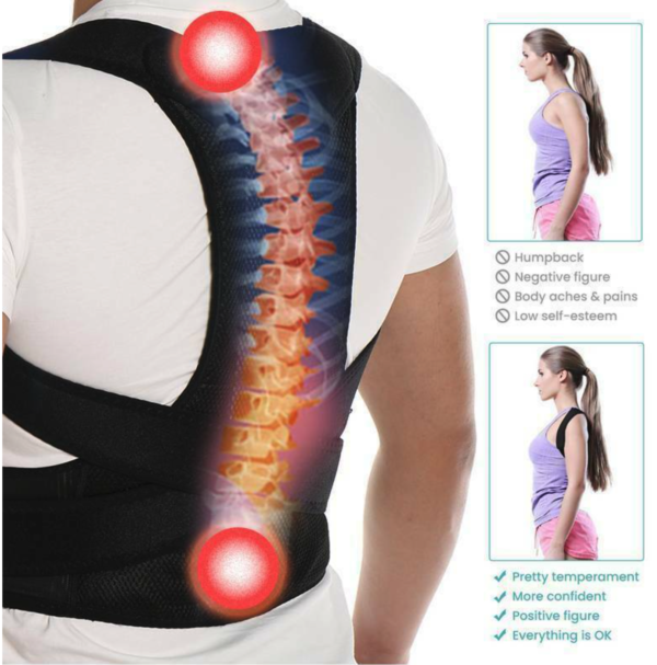 Neoprene Posture Corrector Lumbar Shoulder Support Belt - Image 7