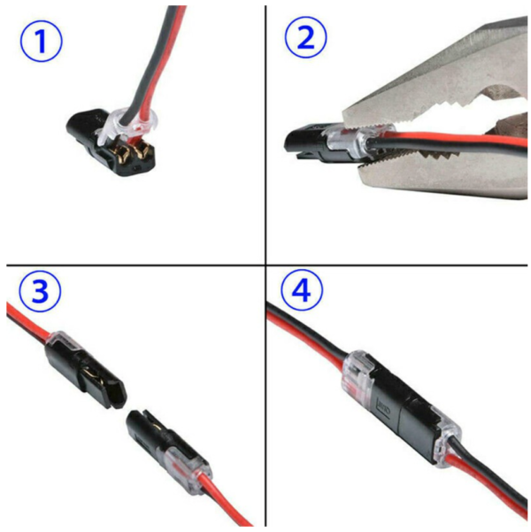 10PCS 12V Car Auto Wire Cable Plug Connector Strip - Image 5