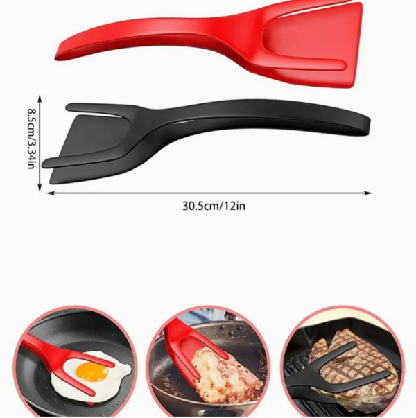 2 in 1 Non Stick Grip Flipper Spatula Pancake Fried Egg - Image 2