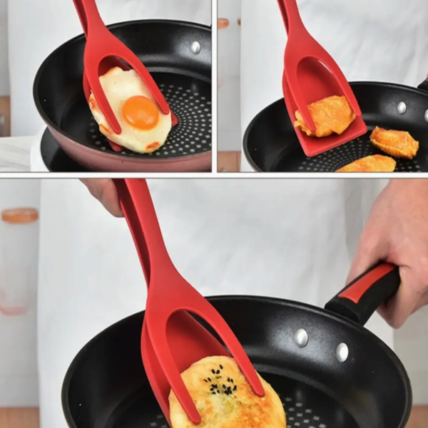 2 in 1 Non Stick Grip Flipper Spatula Pancake Fried Egg - Image 6