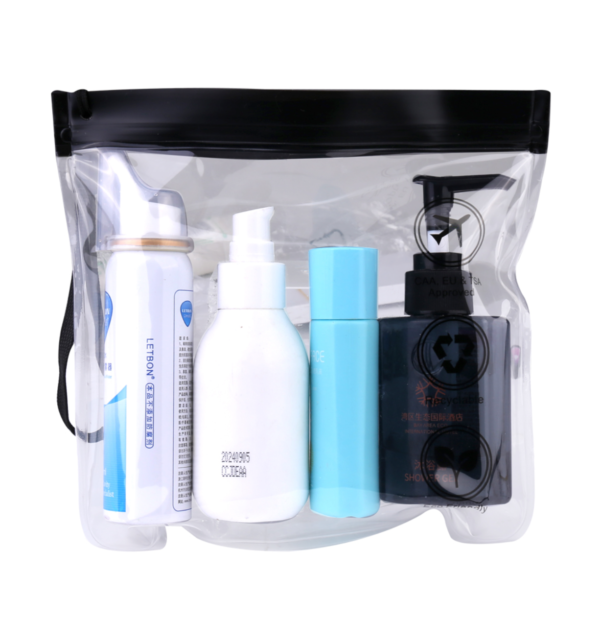 2Pcs Clear Travel Toiletry Bags 20x20cm - Image 5