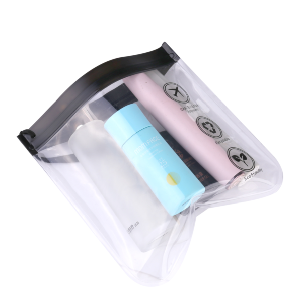2Pcs Clear Travel Toiletry Bags 20x20cm - Image 6