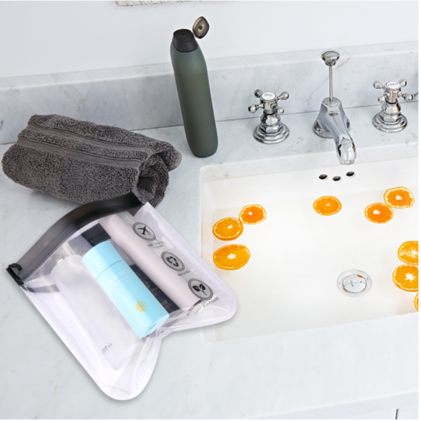 2Pcs Clear Travel Toiletry Bags 20x20cm - Image 11