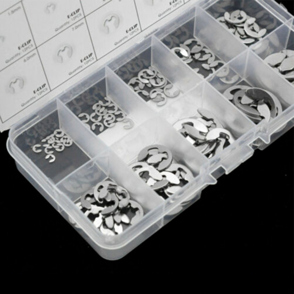 120 E Clips C Circlip Stainless Steel Kit Retaining Ring Assorted 1.5mm to 10mm - Image 2