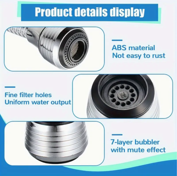 360° Kitchen Tap Faucet Adapter Sprinkler Spray - Image 11