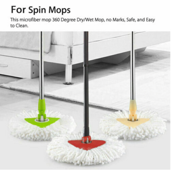 6pcs Easy Wring Clean Turbo Microfibre Replacement Mop Head for Vileda - Image 3