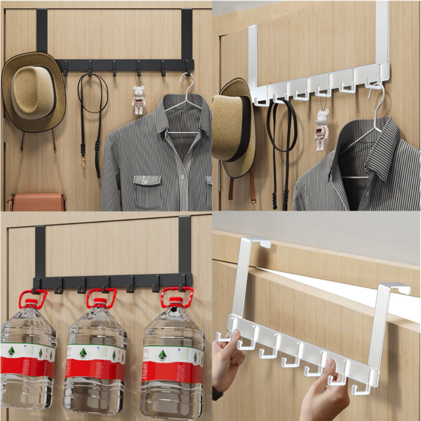 8 Hooks Over The Door Hanger Clothes - Image 7