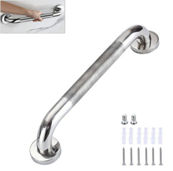 Anti Slip Bath Shower Safety Grab Bar Handle Chrome Stainless Steel