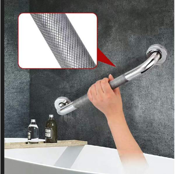 Anti Slip Bath Shower Safety Grab Bar Handle Chrome Stainless Steel - Image 5