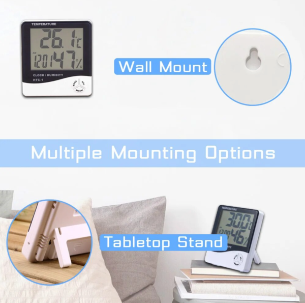 Digital LCD Thermometer Hygrometer Humidity Meter Room Indoor - Image 3