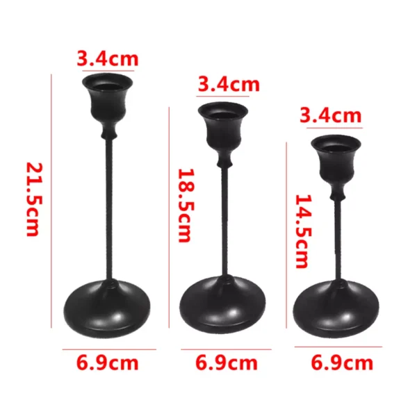 3Pcs Nordic Tall Candlestick Decorative Candle Holders - Image 14