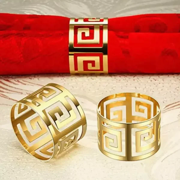 6/12x Alloy Napkin Rings Wedding Towel Holder