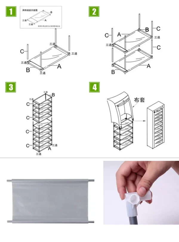 10 Tier Shoe Rack Cabinet Storage Organiser 27 Pairs - Image 12