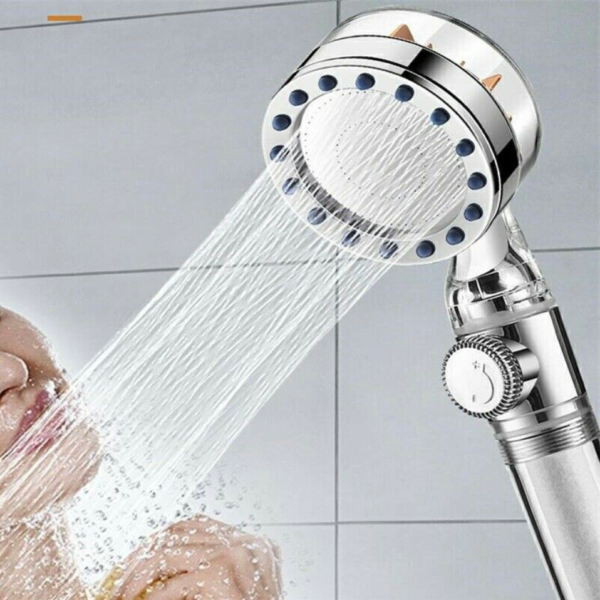 High Pressure Turbo Shower Head 360° Powerful Water Saving Hand Spray - Image 7