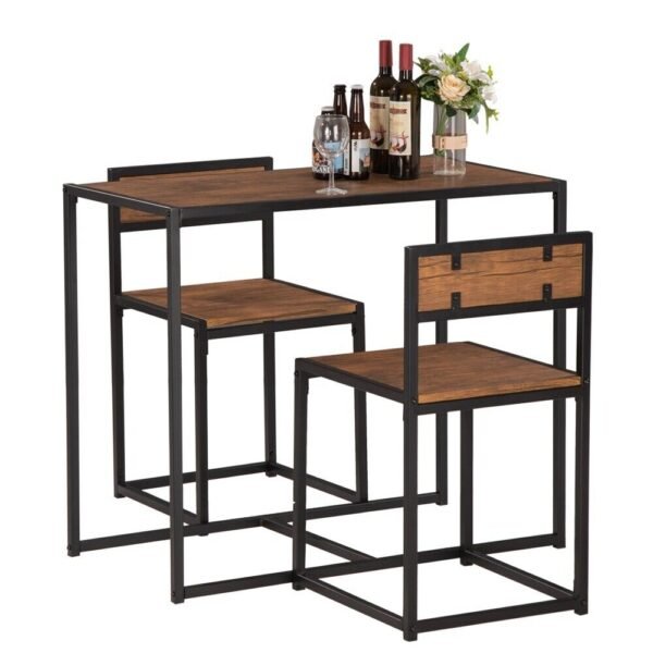 Small Dining Table 2 Chairs Set Space Saving - Image 17