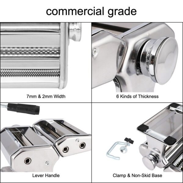 Stainless Steel Pasta Maker Machine Roller - Image 2