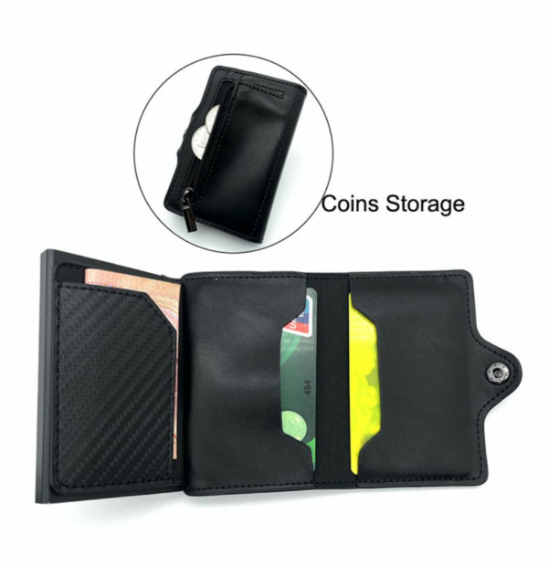 RFID Blocking Airtag Leather Credit Card Wallet - Image 4