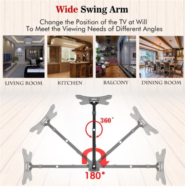 TV Wall Mount Bracket Rotatable 26-55" - Image 10