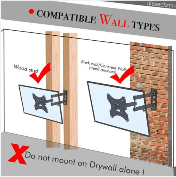 TV Wall Mount Bracket Rotatable 26-55" - Image 17