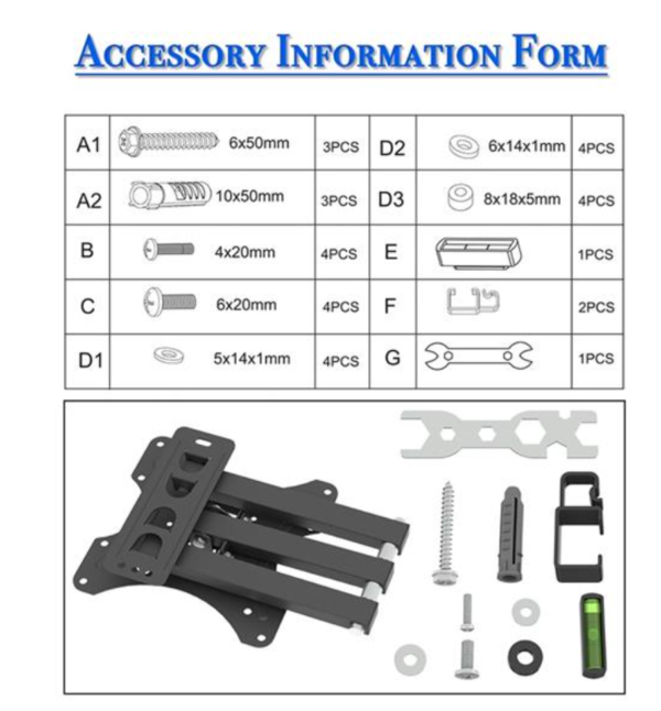 TV Wall Mount Bracket Rotatable 26-55" - Image 18