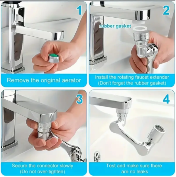Universal 1080° Swivel Extension Faucet Aerator - Image 13