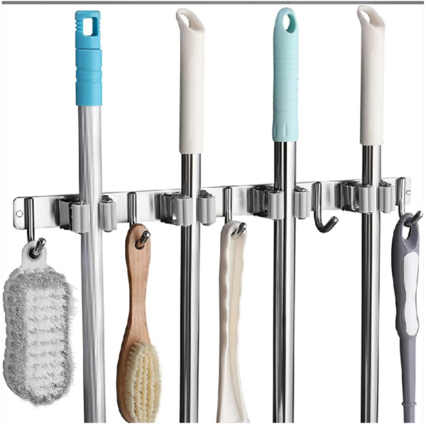 Wall Mounted Mop Brush Broom Organiser Hanger