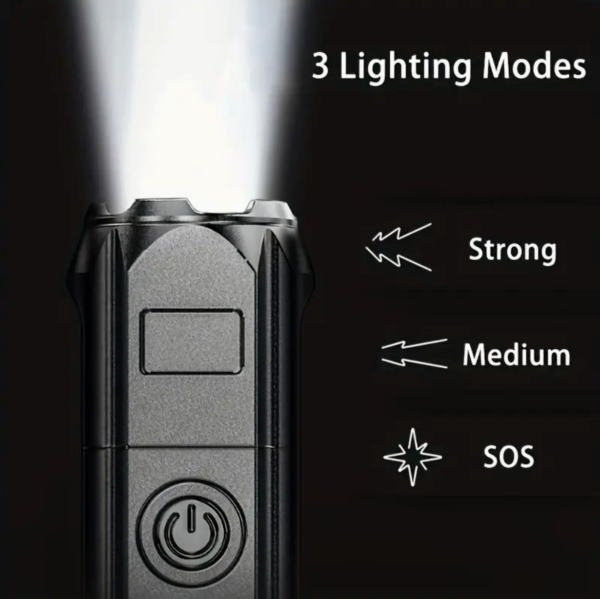 LED Rechargeable Handheld Flashlight Water Resistant - Image 4