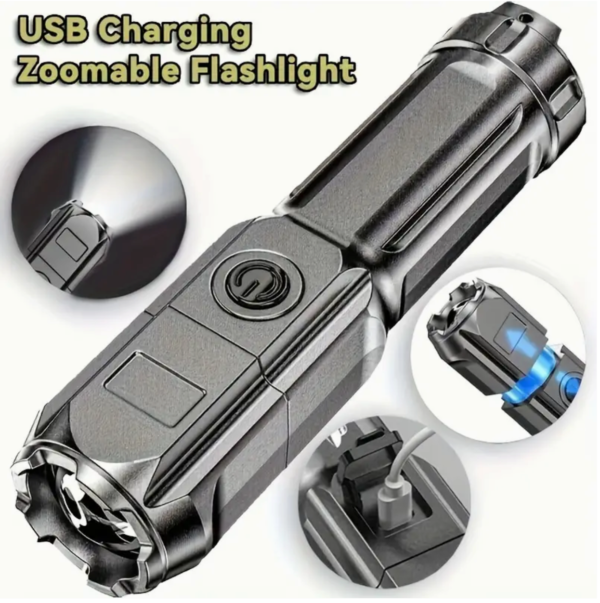 LED Rechargeable Handheld Flashlight Water Resistant - Image 12