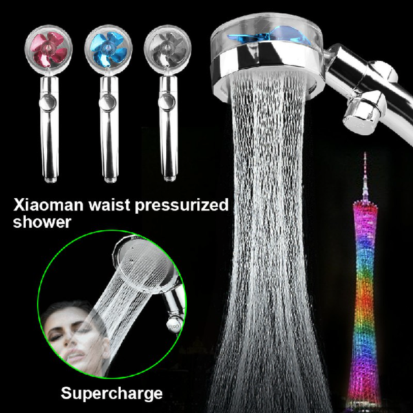 High Pressure Turbo Shower Head 360° Powerful Water Saving Hand Spray