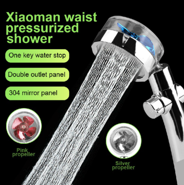 High Pressure Turbo Shower Head 360° Powerful Water Saving Hand Spray - Image 4