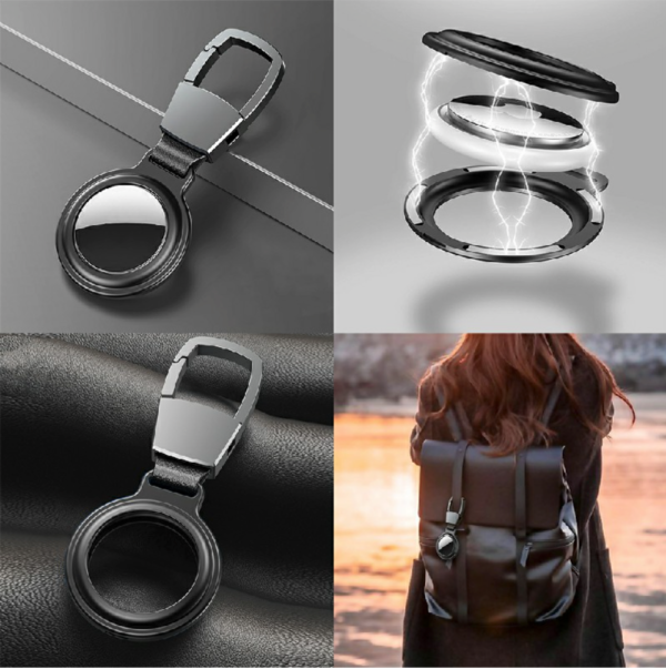 Case For AirTag Magnetic Metal Holder Keyring Carry Case - Image 4