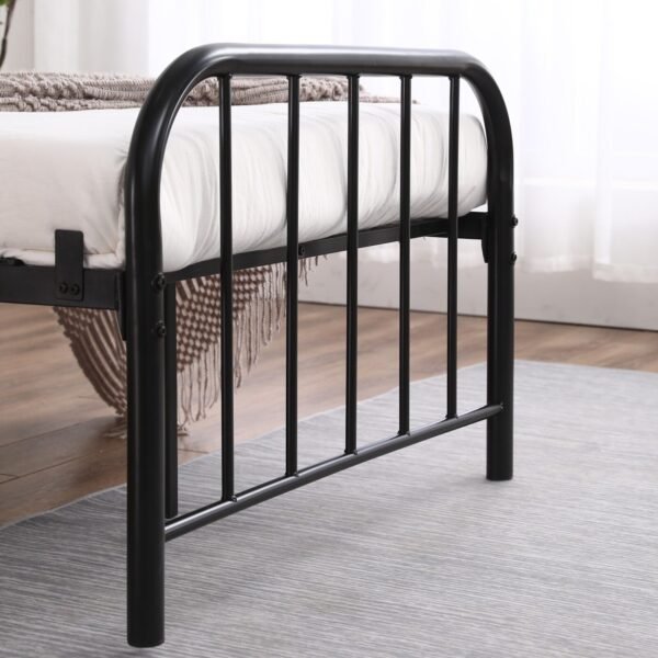 Modern 3ft Iron Bed Frame Single Round Pipe Design Black Finish - Image 8