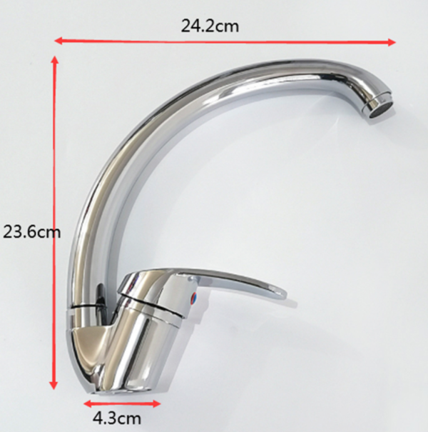 Kitchen Sink Mixer Taps Monobloc Single Lever 2 Hoses - Image 4